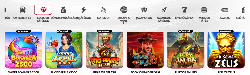 Betista Casino játékok