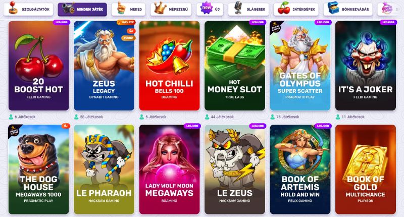 SafeCasino Casino játékok