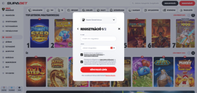 Supabet Casino regisztráció